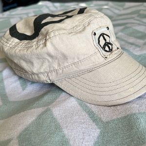 Peace sign paperboy hat